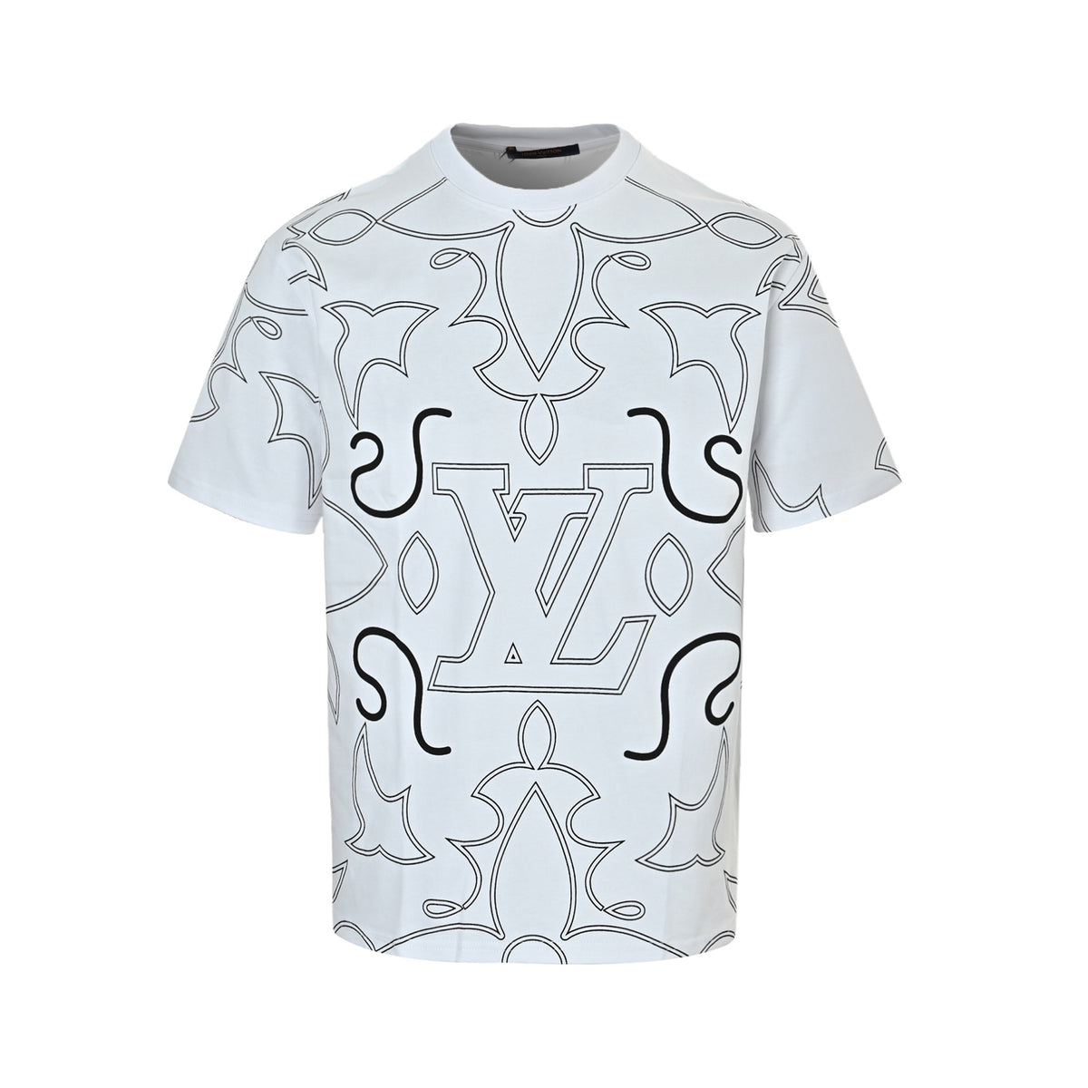 Louis Vuitton presbyopic line pattern printed short sleeves