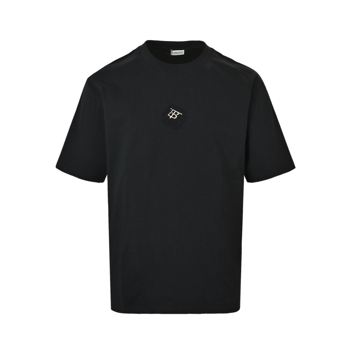 Burberry TB plaid square letter embossed short sleeves