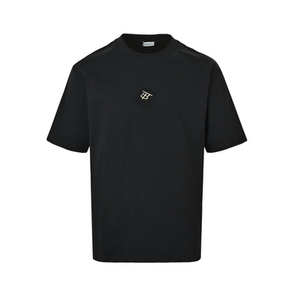 Burberry TB plaid square letter embossed short sleeves