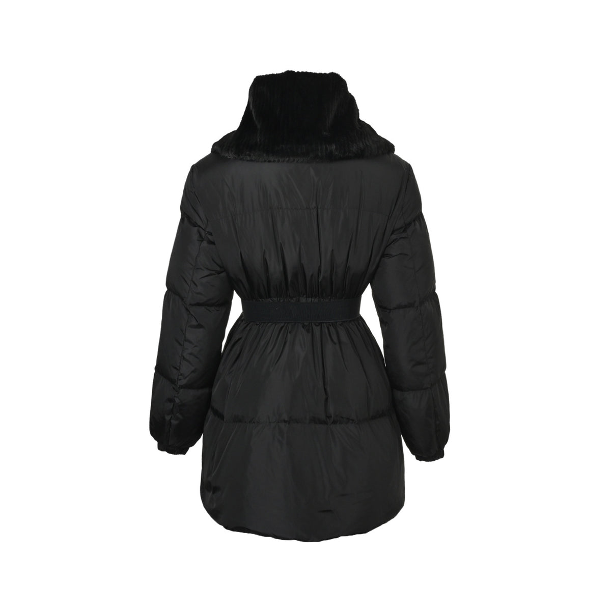 Moncler/Mask 25Fw large lapel waist mid-length down jacket
