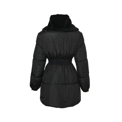 Moncler/Mask 25Fw large lapel waist mid-length down jacket