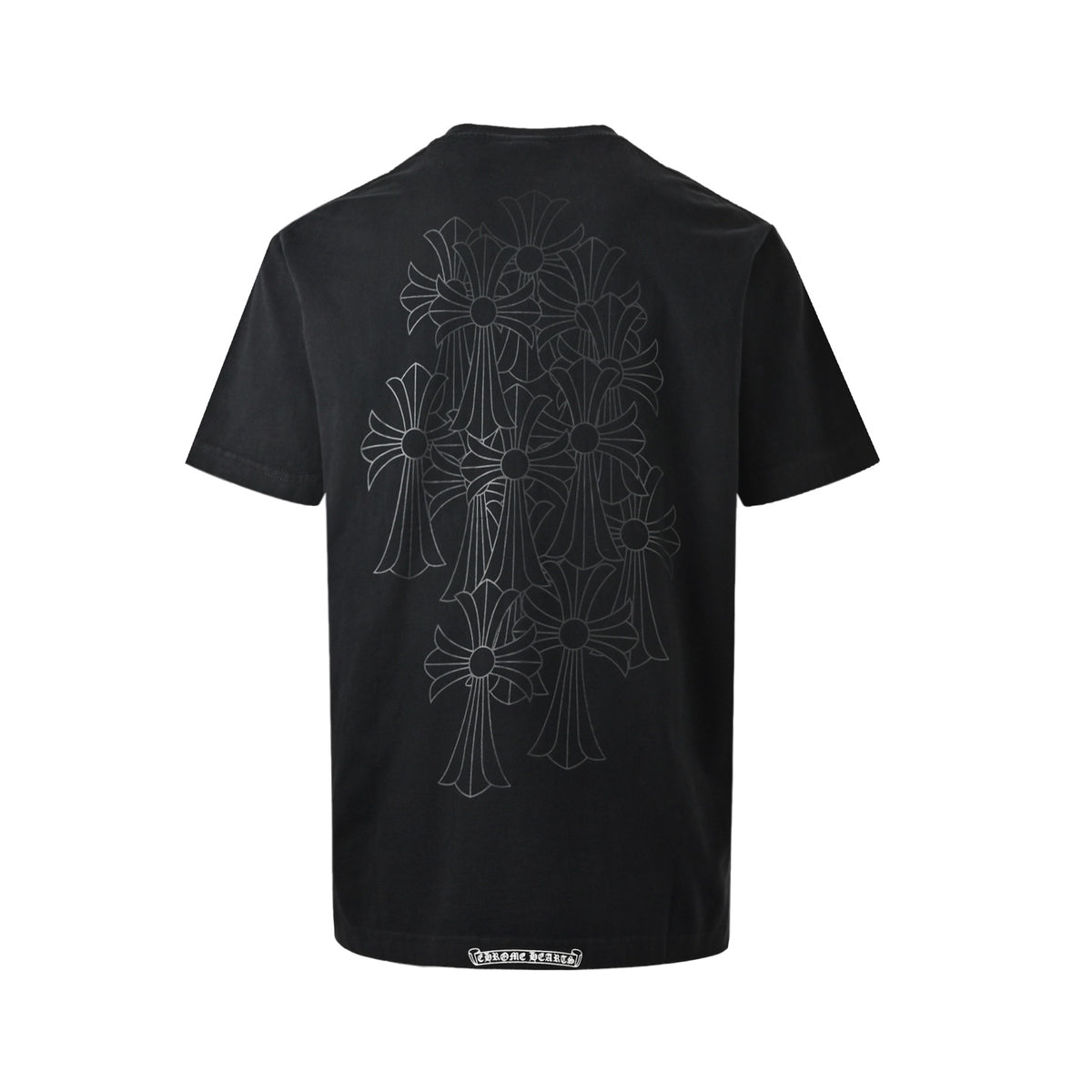 CHROME HEARTS/Chrome Heart Shadow Cross Pattern Print Short Sleeves