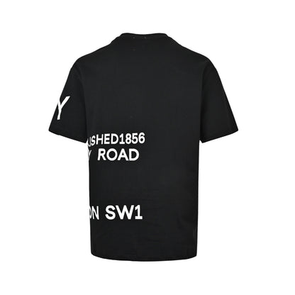 Burberry front and back letter printed logo short sleeves