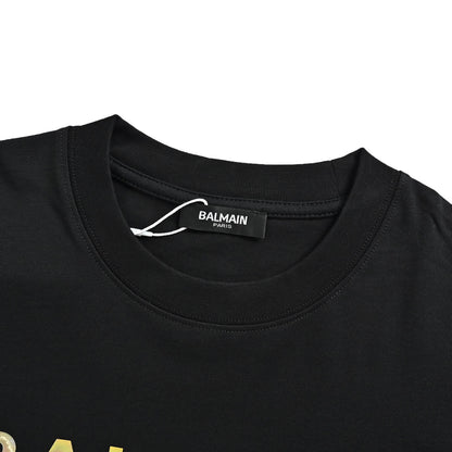 BALMAIN 26ss colorful laser letter printed short sleeves