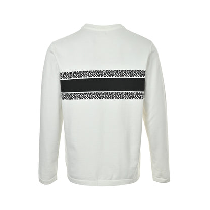 Dior chest letter jacquard knitted crew neck sweater