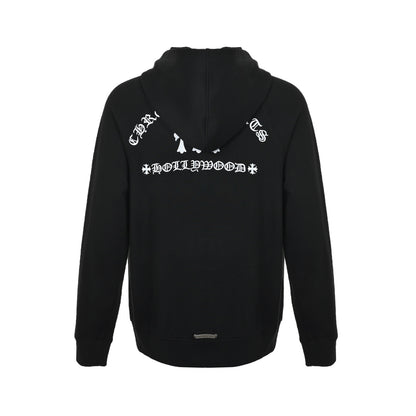 Chrome Hearts/Chrome Heart hooded sweatshirt with cross embroidery on the back