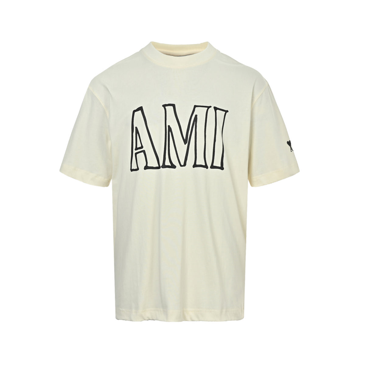 Ami Paris letter print box short sleeves