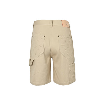 Louis Vuitton presbyopic embossed denim shorts