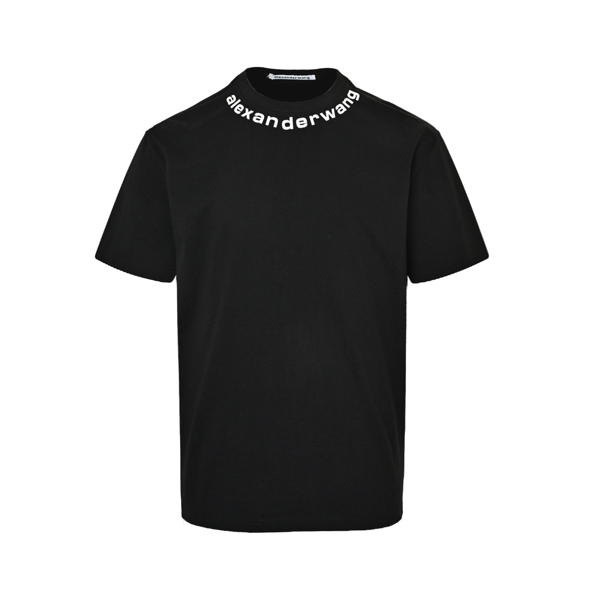 ALEXANDER WANG short sleeves with rubberized letter logo on the neckline
