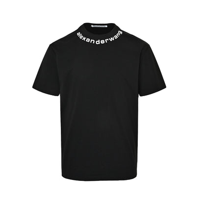 ALEXANDER WANG short sleeves with rubberized letter logo on the neckline