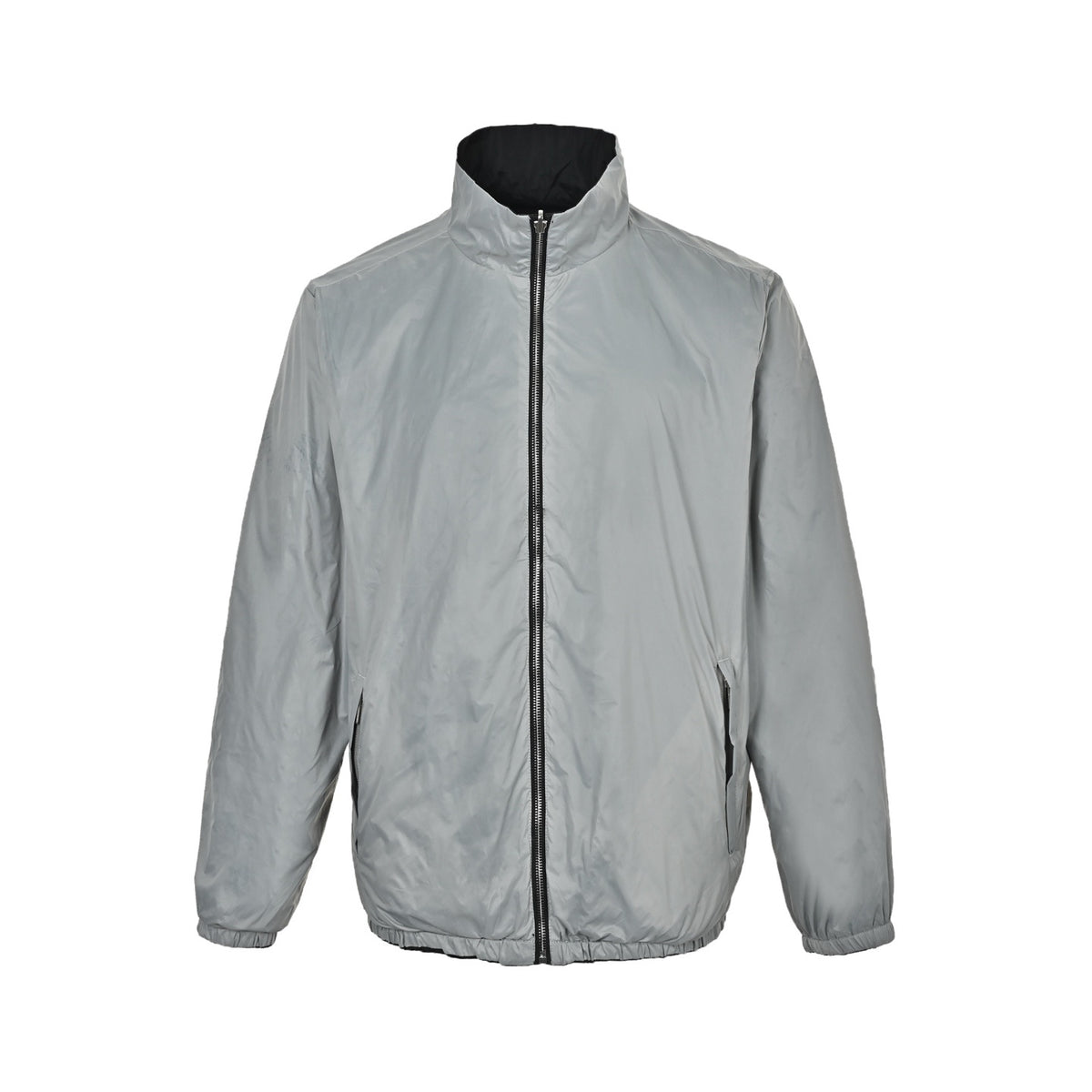 Prada triangle logo reversible zipper jacket