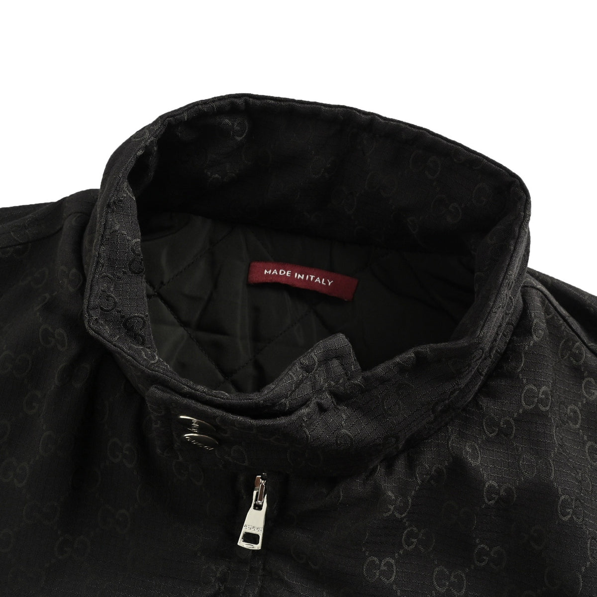 Gucci all-print GG stand-up collar padded jacket