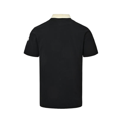 Moncler/Mask Contrast Color Collar Signature Letter Embroidery Polo Short Sleeve