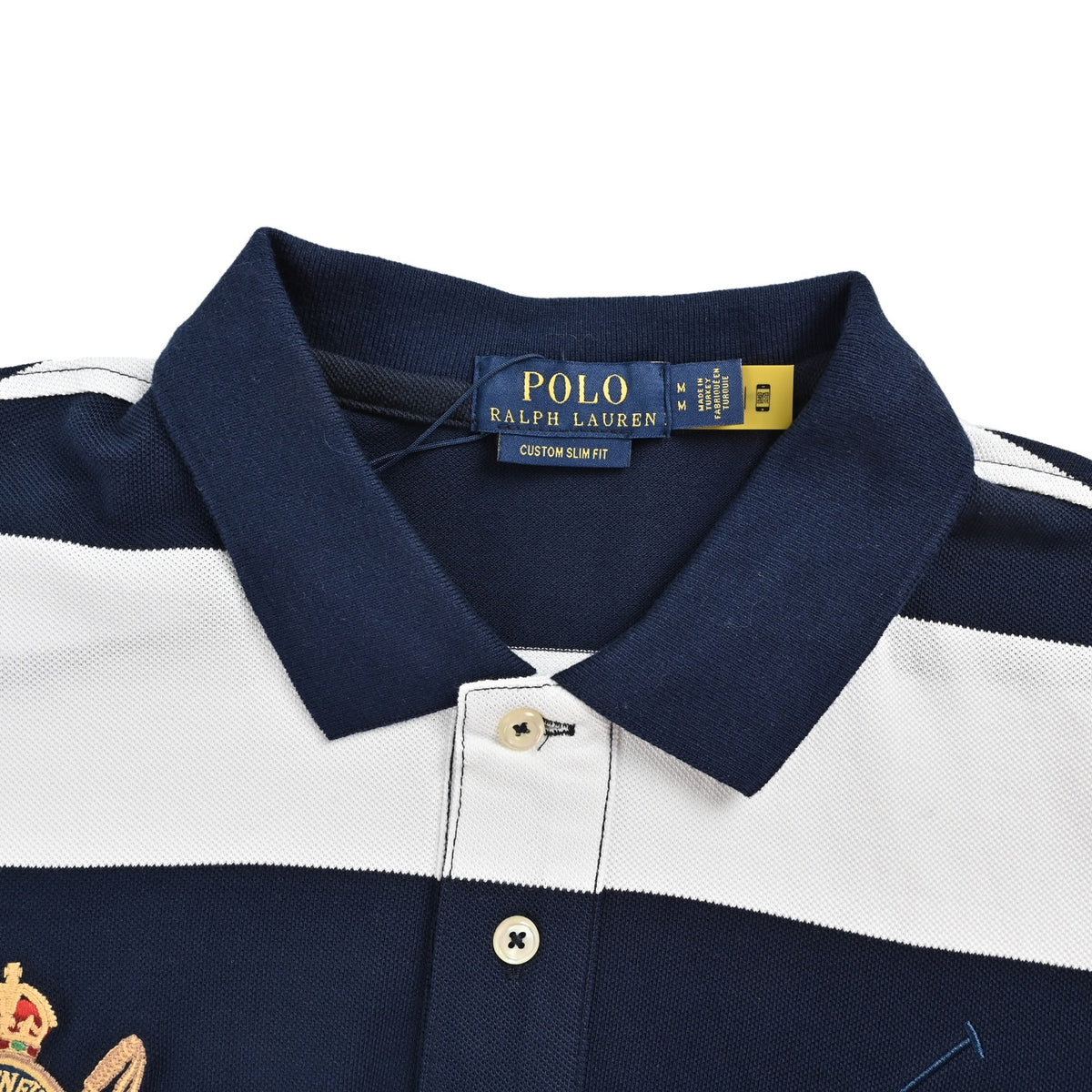 Ralph Lauren logo embroidered striped Polo short sleeves