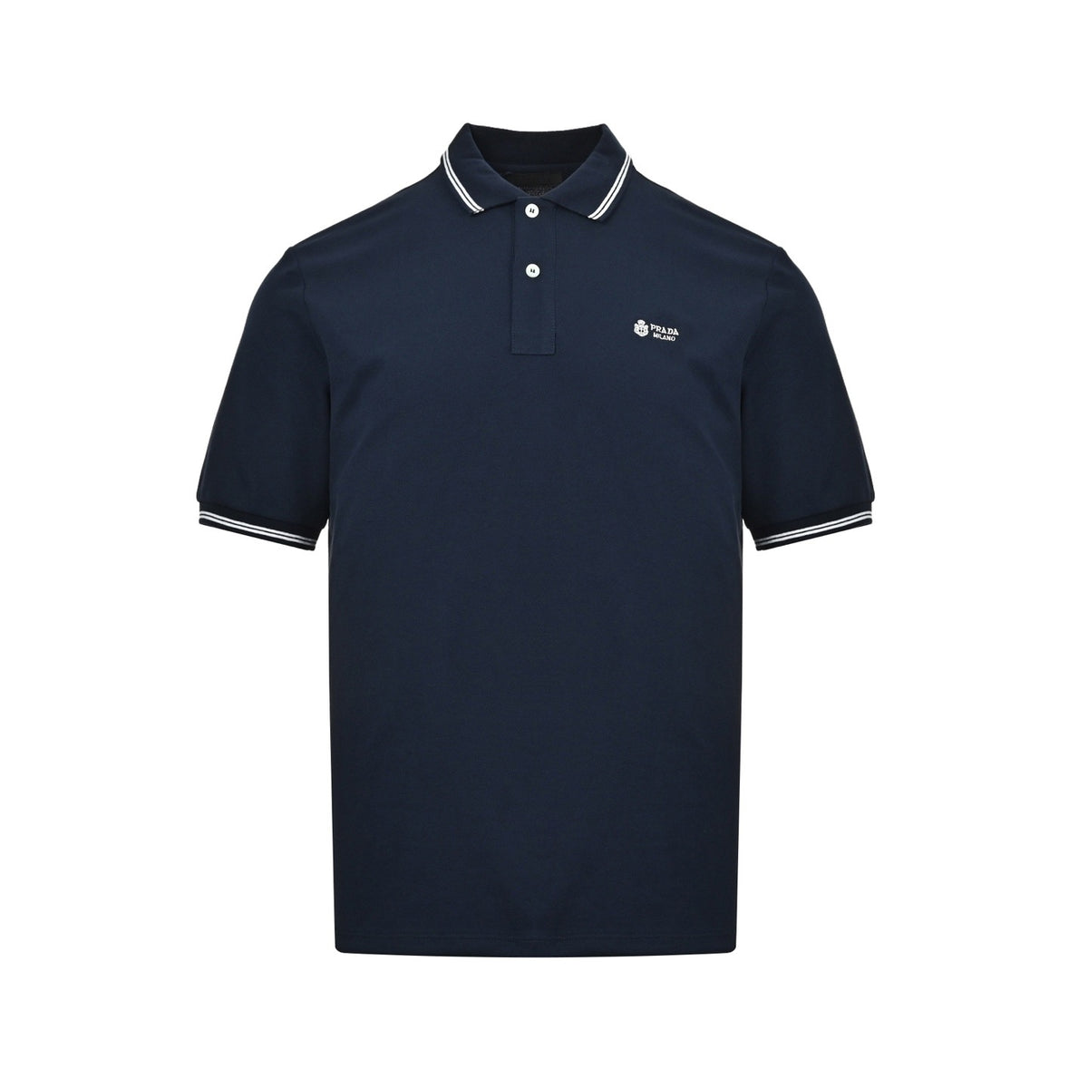 Prada embroidered compilation hem drawstring Polo short sleeves