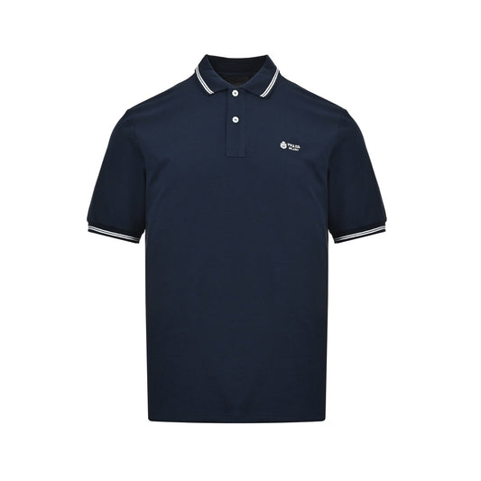 Prada embroidered compilation hem drawstring Polo short sleeves