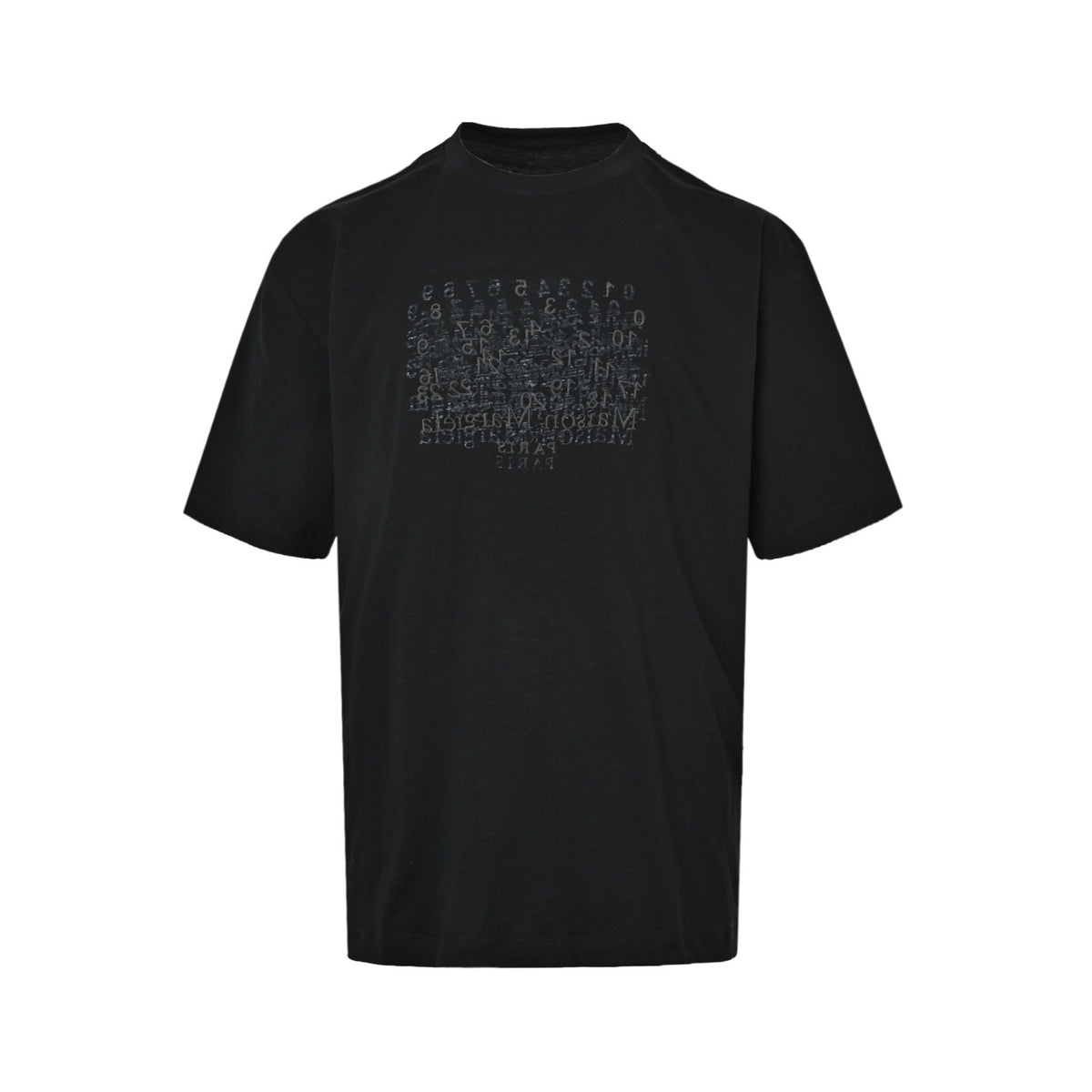 Maison Margiel/Margiel Mirrored scrambled letter embroidery printed short sleeves