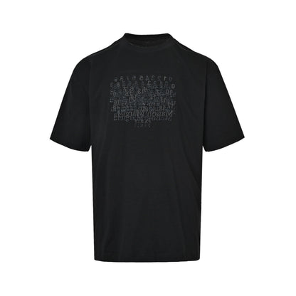 Maison Margiel/Margiel Mirrored scrambled letter embroidery printed short sleeves