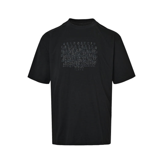Maison Margiel/Margiel Mirrored scrambled letter embroidery printed short sleeves