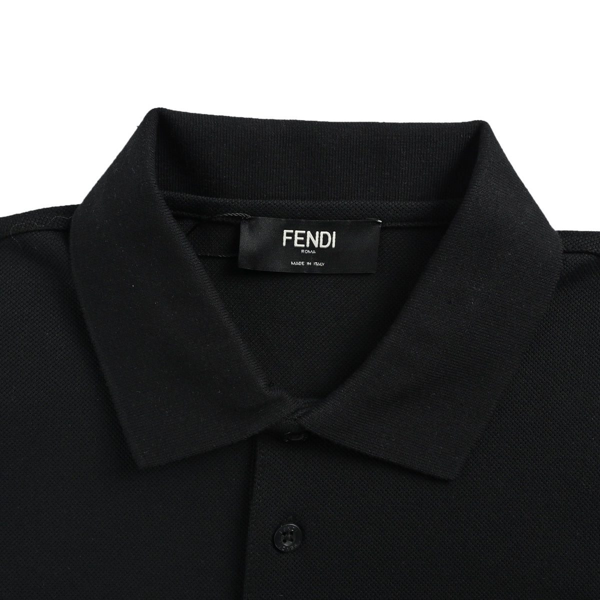 Fendi 26ss Double F Metal Logo Polo Short Sleeve