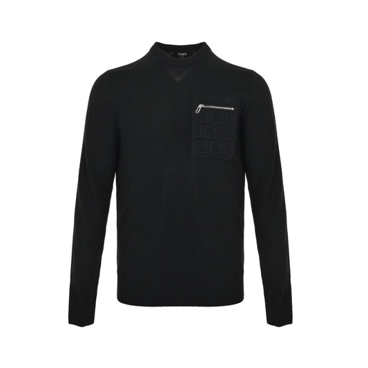 Fendi 25FF pocket FF embossed embossed sweater
