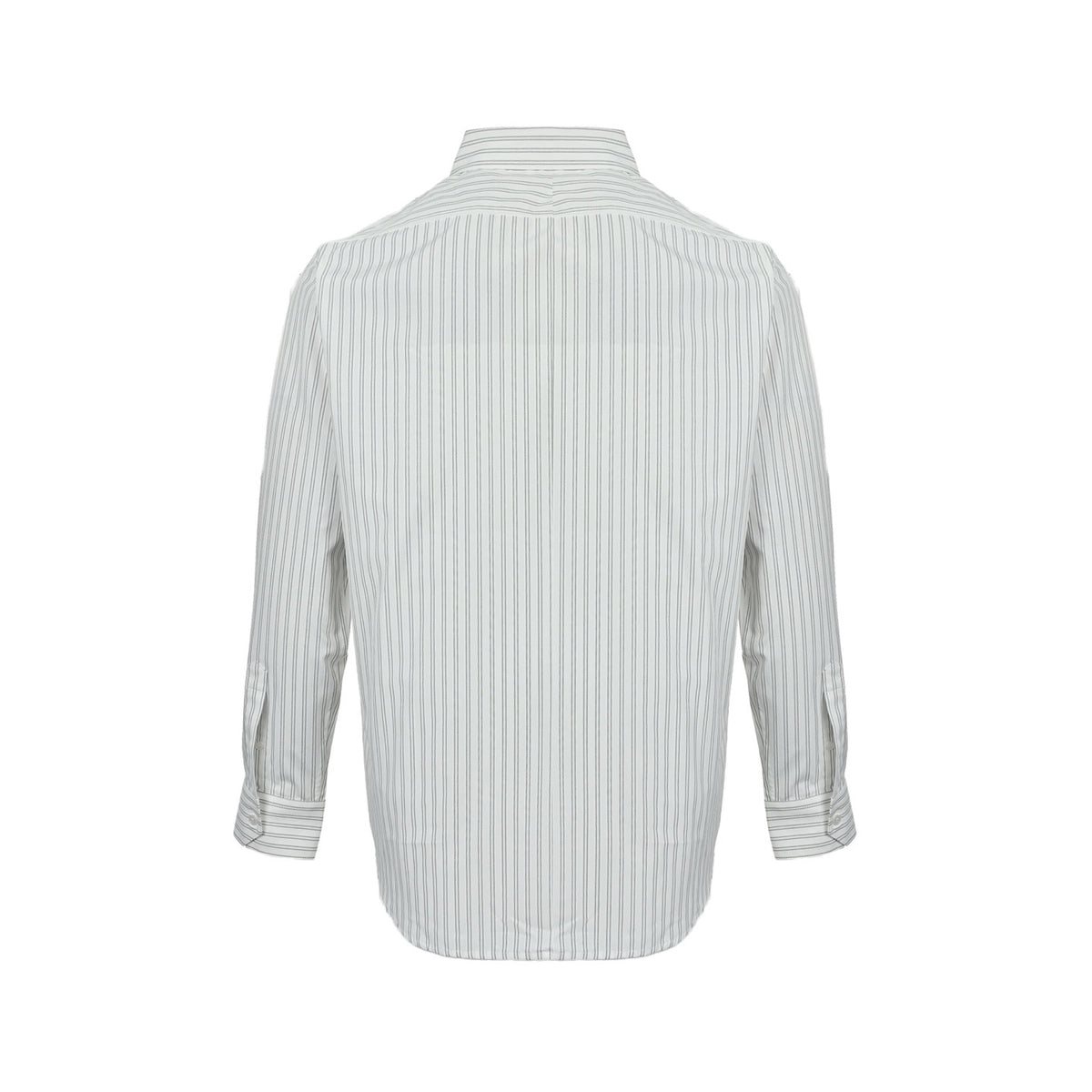 Celine Arc de Triomphe vertical stripe embroidered long-sleeved shirt
