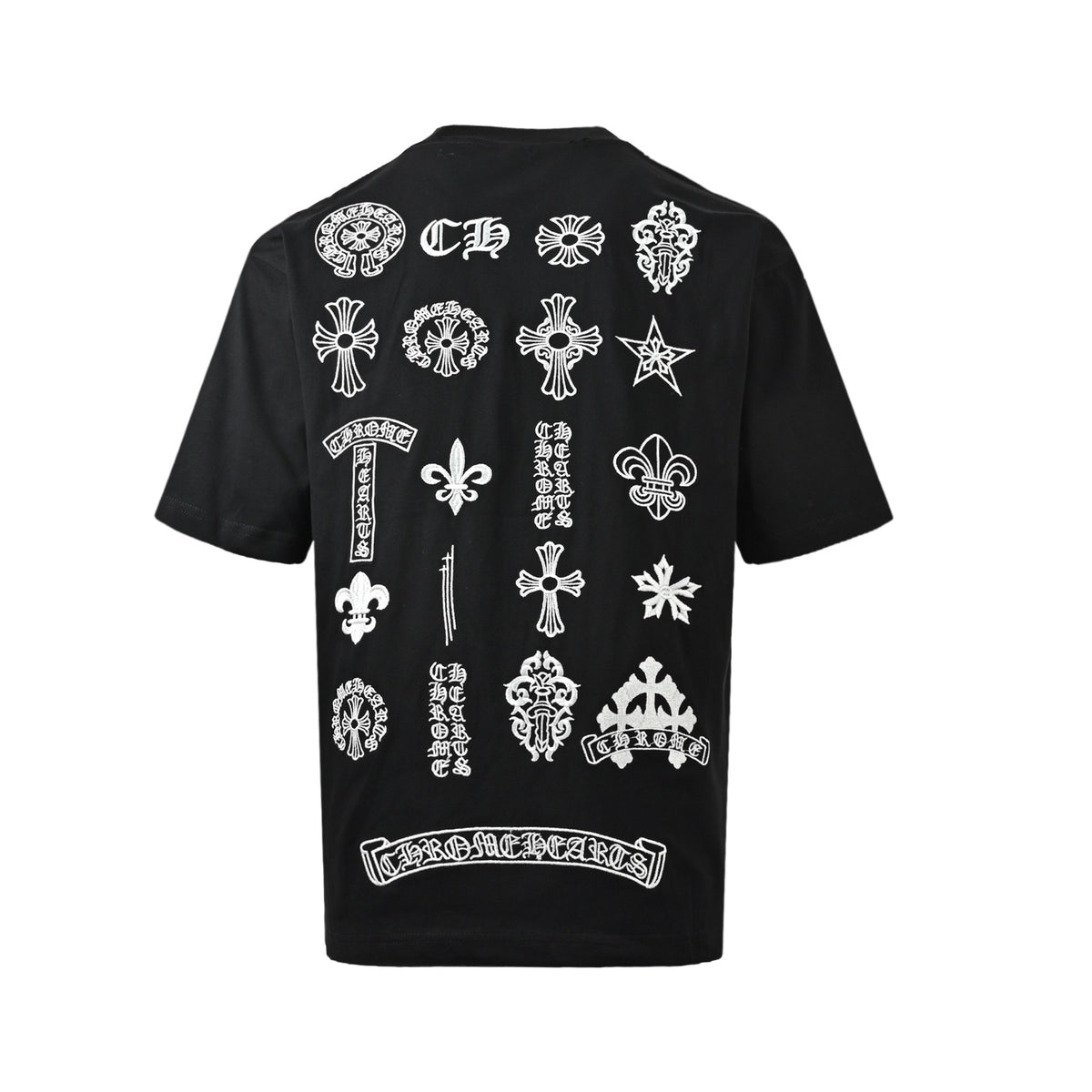 Chrome Hearts Heavy Embroidery Multi-label Short Sleeves
