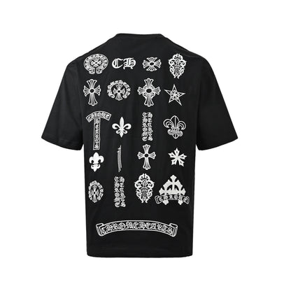 Chrome Hearts Heavy Embroidery Multi-label Short Sleeves