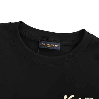 Louis Vuitton 24ss back sun foam printed short sleeves