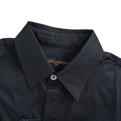 Louis Vuitton 25ss pocket presbyopic embossed short-sleeved shirt