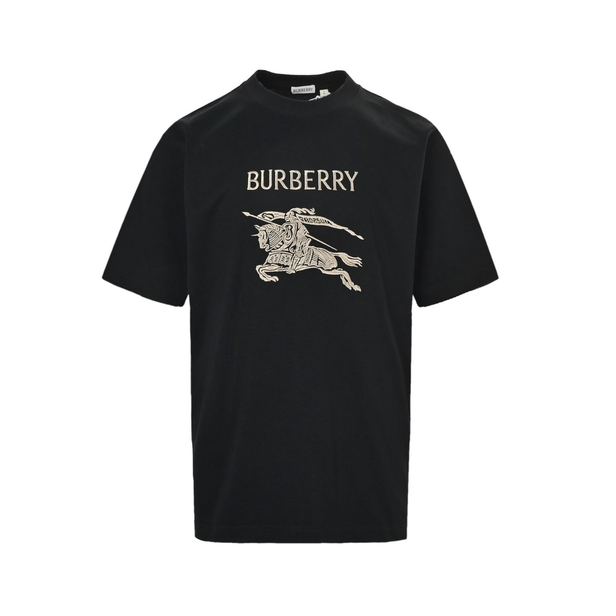 Burberry Equestrian Gold Embroidered Horse Knight Short Sleeve