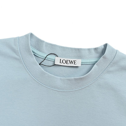Loewe/Luo Yiwei burnt flower hollow logo short sleeves