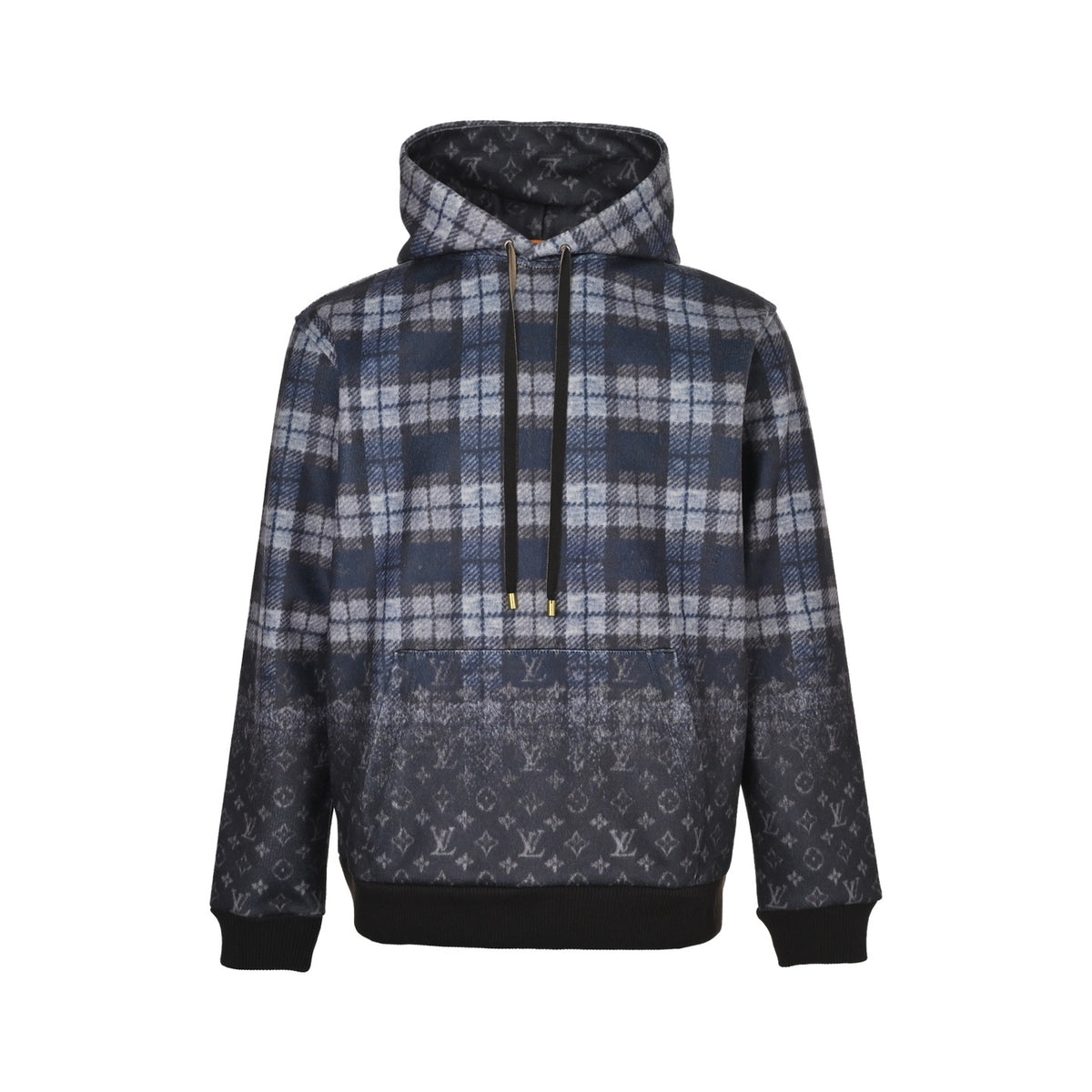 Louis Vuitton plaid gradient hooded sweatshirt