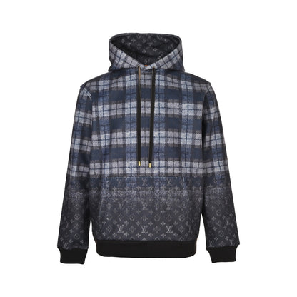 Louis Vuitton plaid gradient hooded sweatshirt