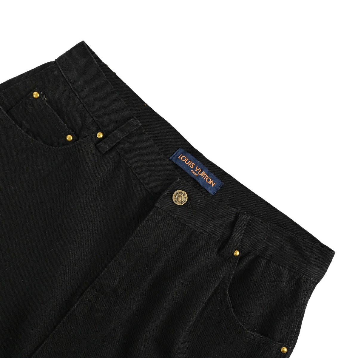 Louis Vuitton presbyopic embossed washed jeans