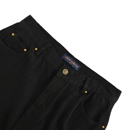 Louis Vuitton presbyopic embossed washed jeans