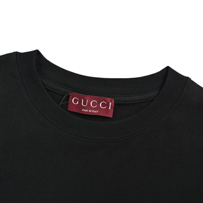 Gucci red and green belt printed short sleeves