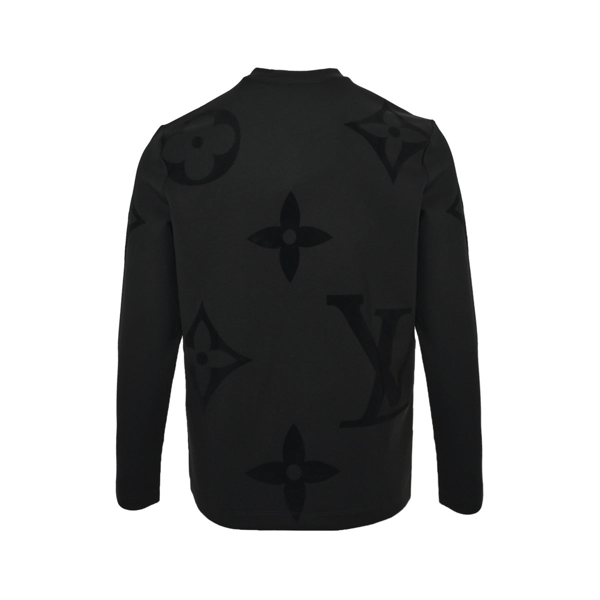 LouisVuitton/Louis Vuitton 25ss large LOGO flocking all-over printed long sleeves