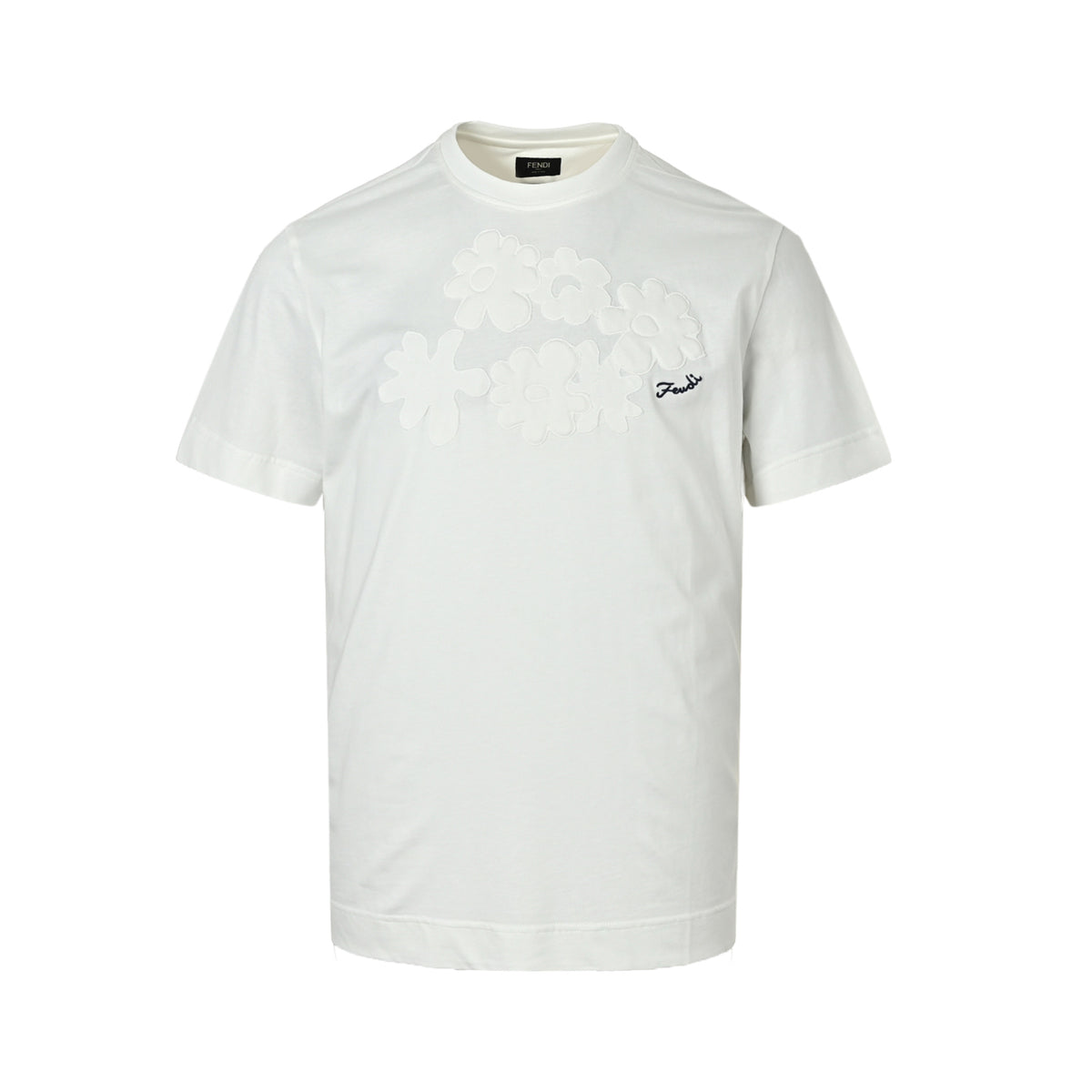 Fendi floral appliqué embroidered short sleeves