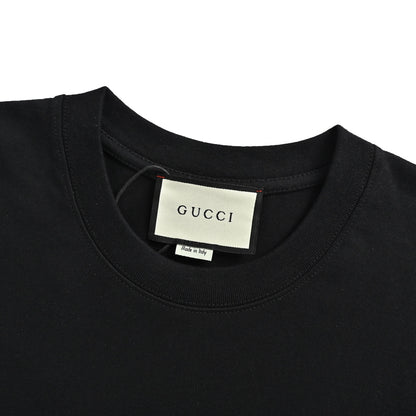 Gucci 26ss red letter printed short sleeves