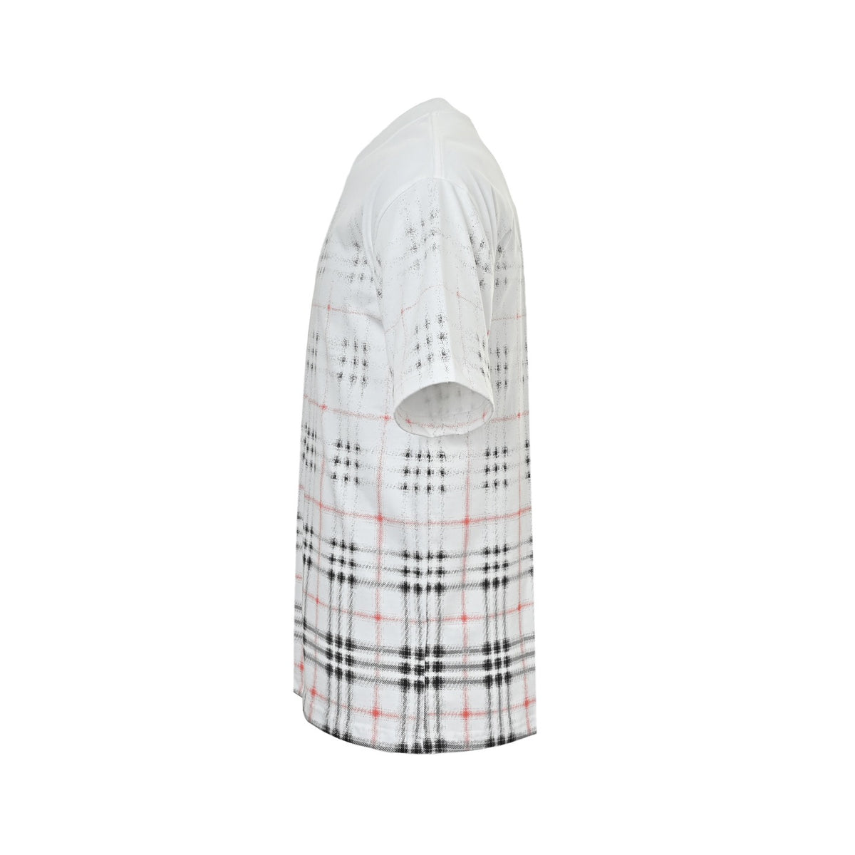 Burberry 26ss gradient fuzzy plaid printed short sleeves