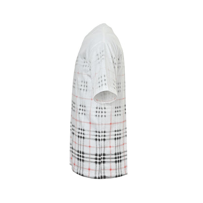 Burberry 26ss gradient fuzzy plaid printed short sleeves