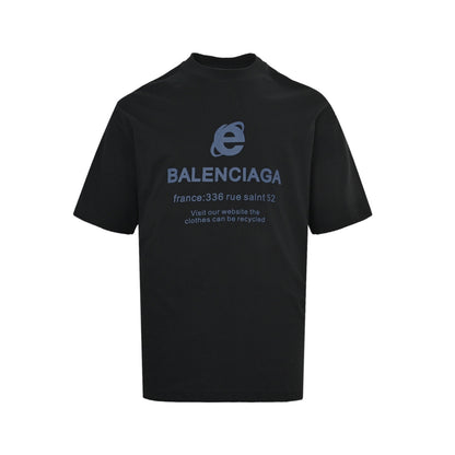 Balenciaga browser lettering printed short sleeves