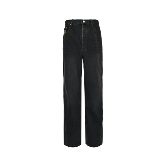 Louis Vuitton back pocket embroidered skateboard jeans