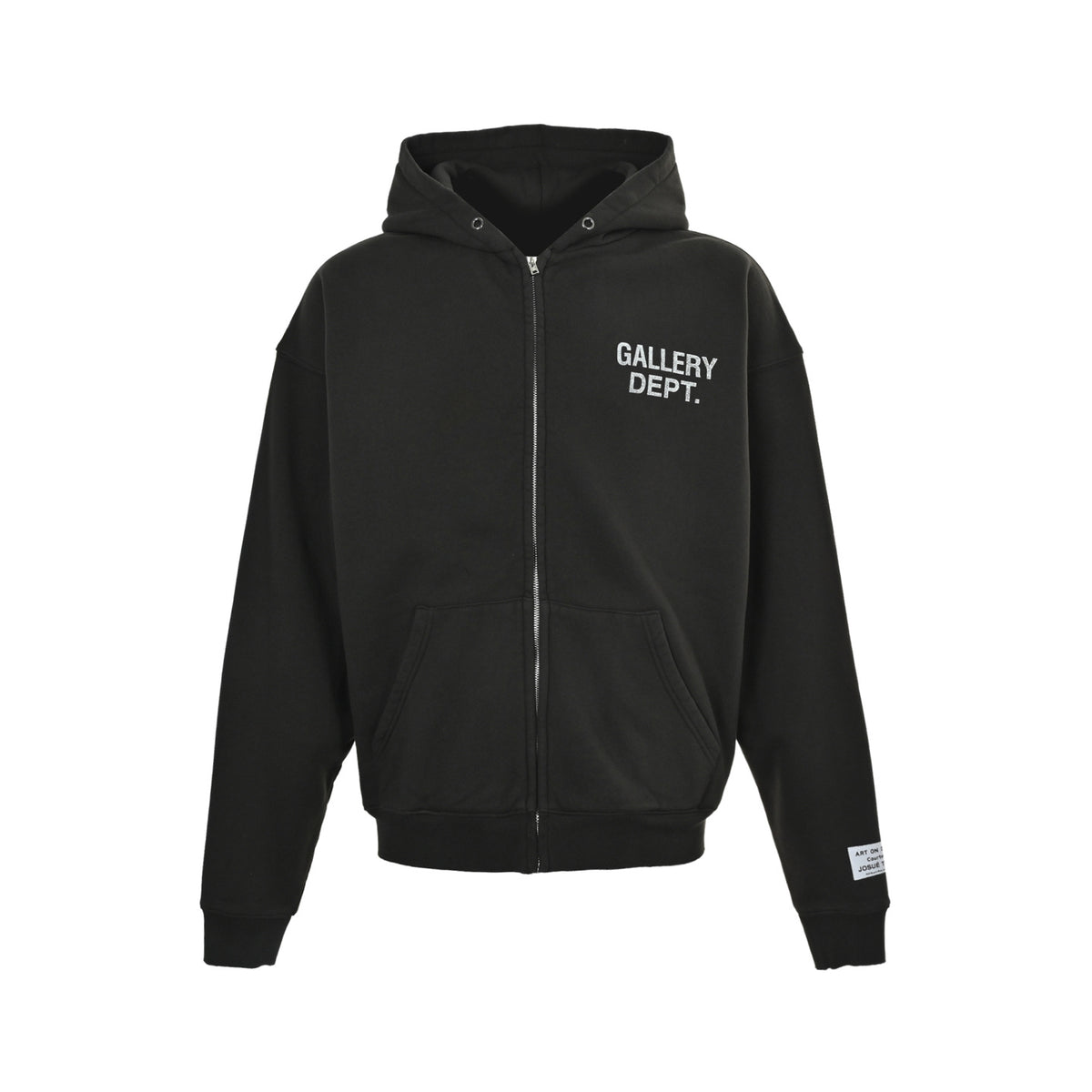 GALLERY DEPT mottled small label English printed zipper jacket