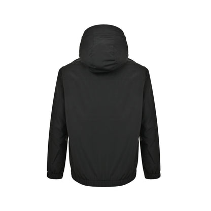 Burberry hooded thin coat with horse embroidery on the chest