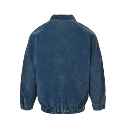Miu Miu 25Fw washed distressed corduroy cotton jacket