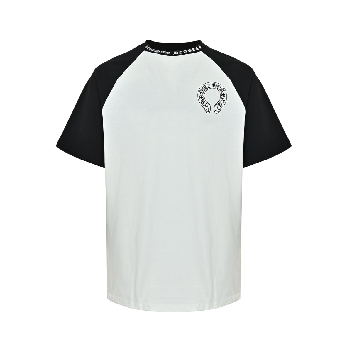 Chrome Hearts/Chrome heart horseshoe print patchwork short sleeves