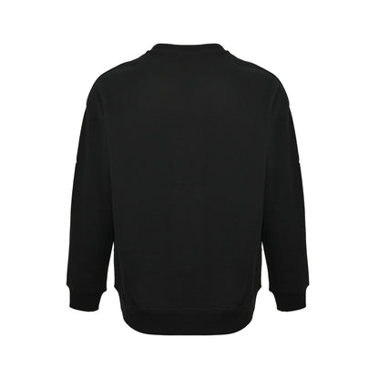 Moncler/Mongolian little monster hair transplanted embroidered badge round neck sweatshirt