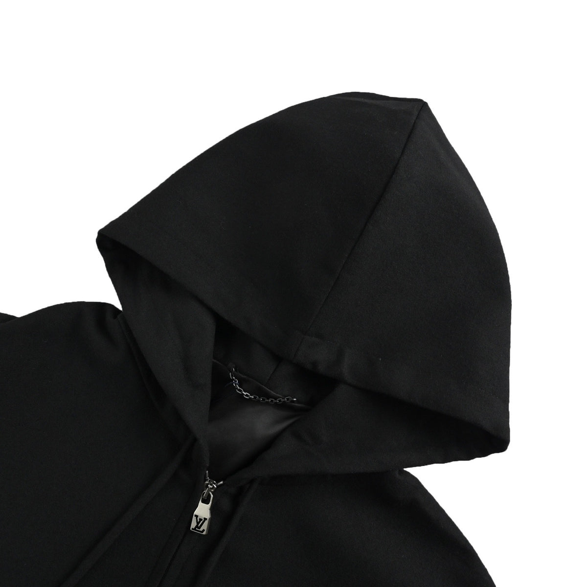 Louis Vuitton 25Fw metal logo suit zipper hooded jacket